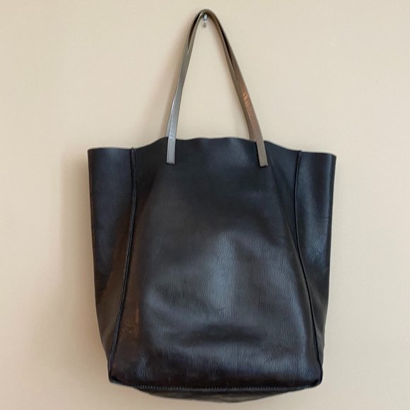 Brooklyn Industries Black Leather Tote Purse - Picture 4 of 11